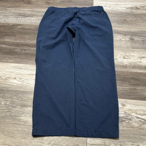 Under Armour Blue Mens 38x30 Loose Fit Flat Front Performance Golf Golfer Pants - Picture 2 of 13